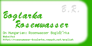 boglarka rosenwasser business card